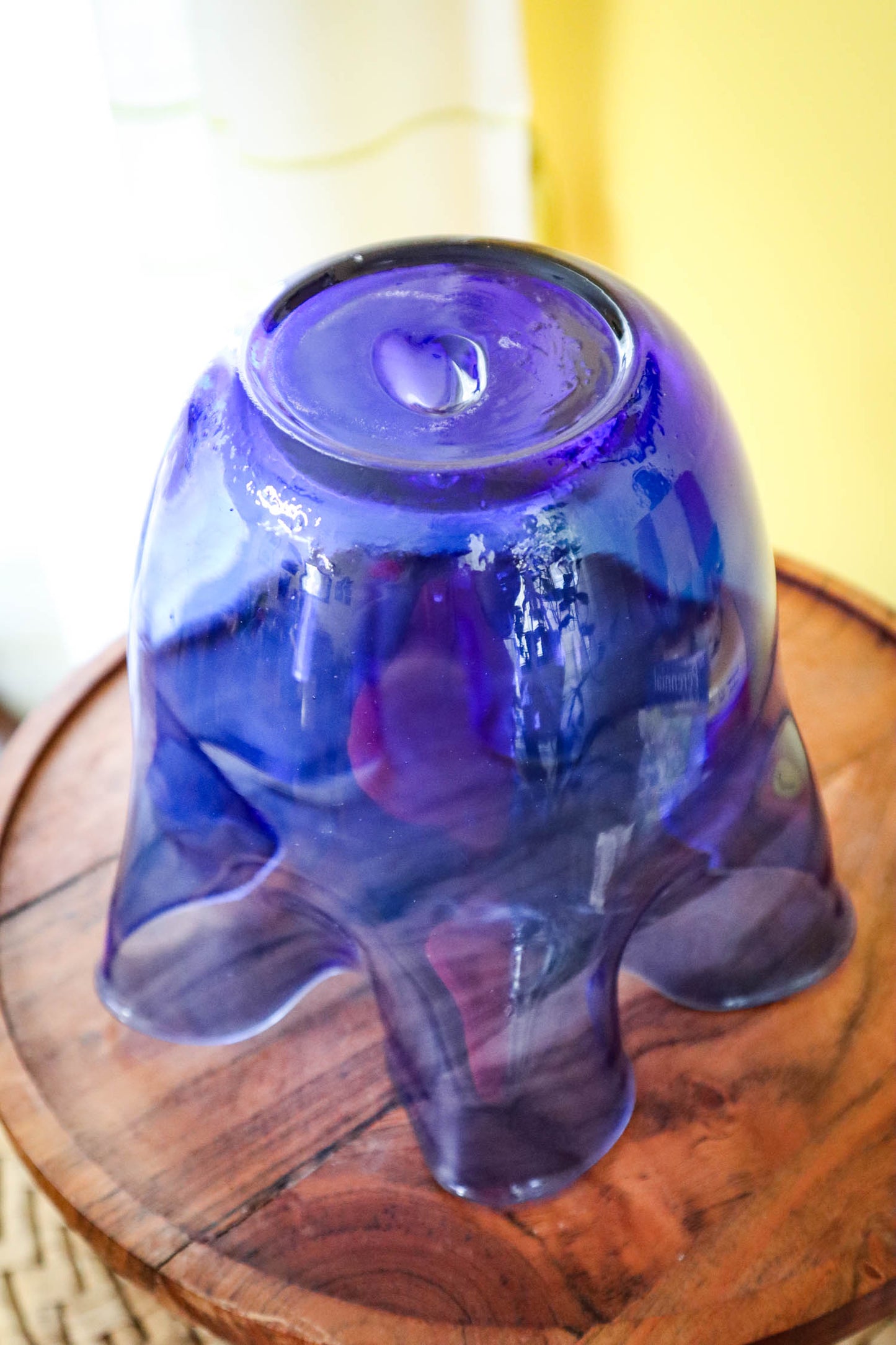 Cobalt Blue Ruffled Vase