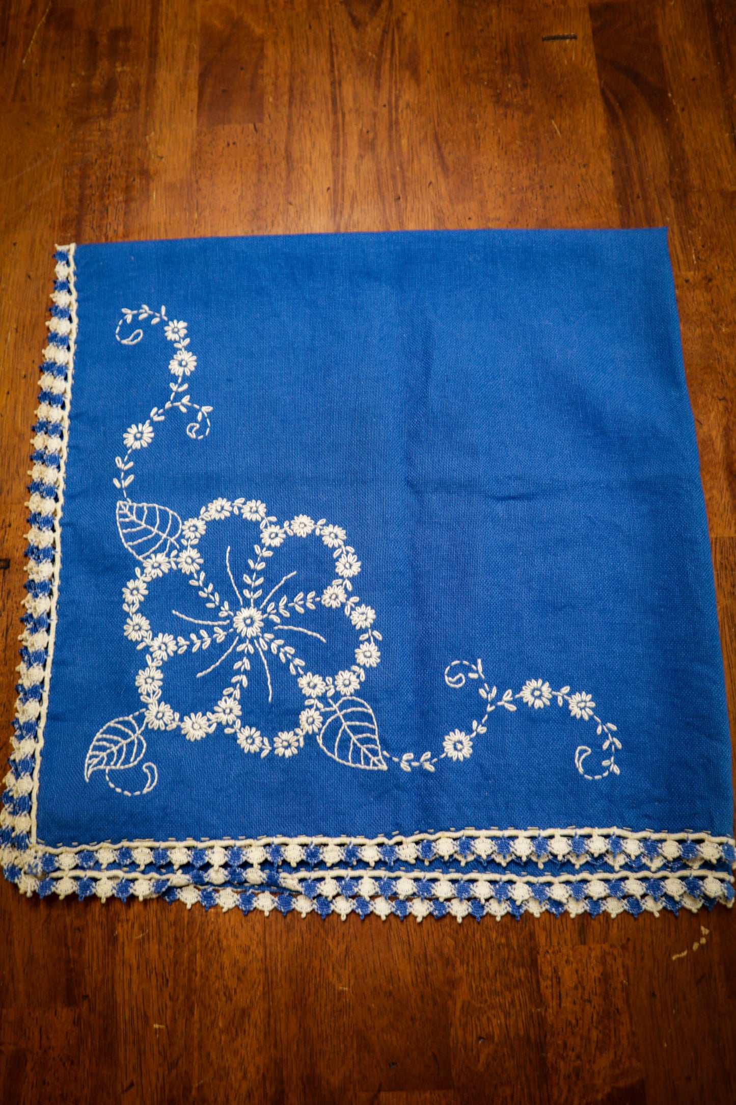 Bright Blue Bridge Tablecloth