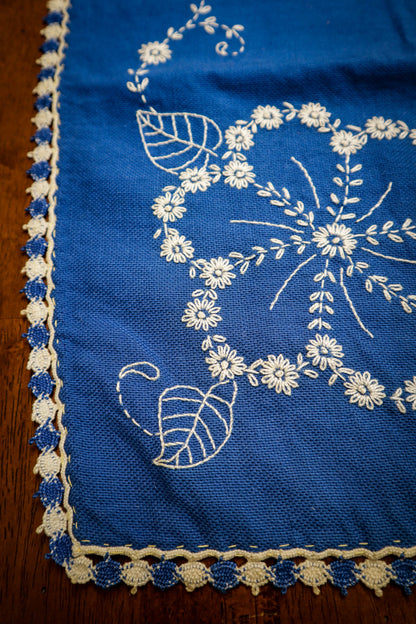 Bright Blue Bridge Tablecloth