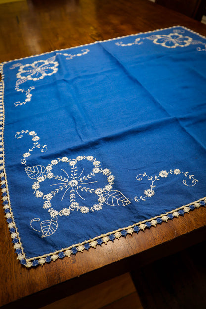 Bright Blue Bridge Tablecloth