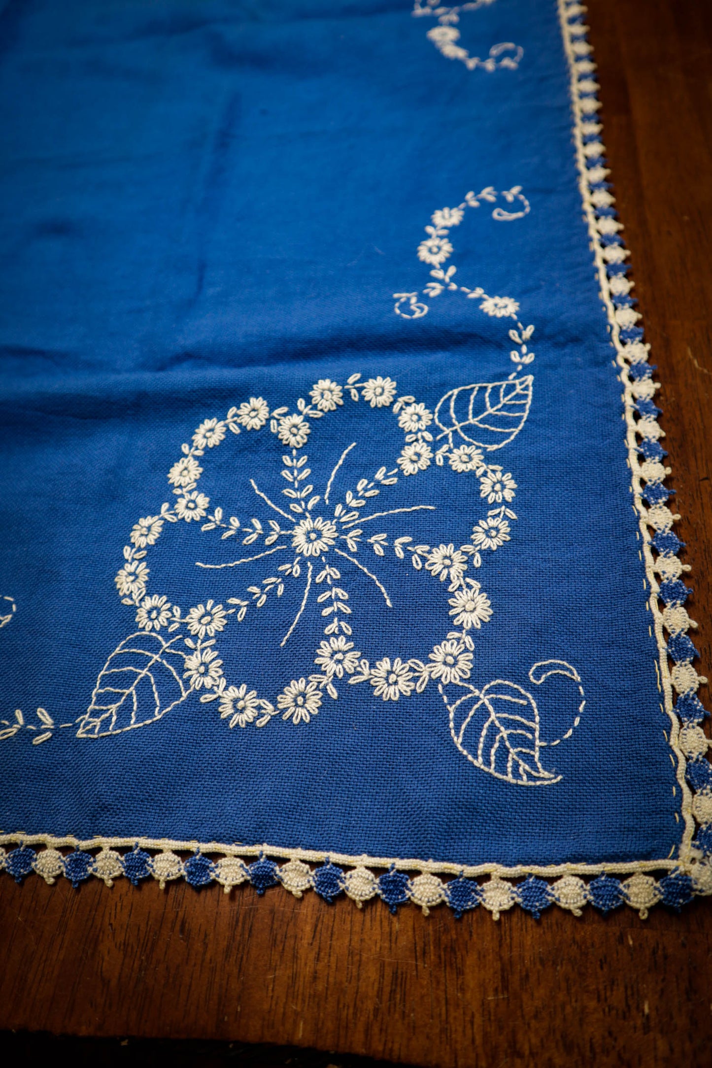 Bright Blue Bridge Tablecloth