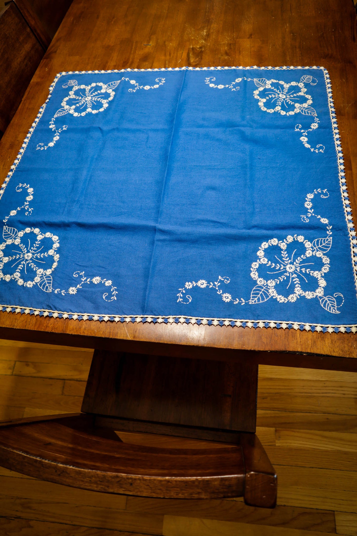 Bright Blue Bridge Tablecloth