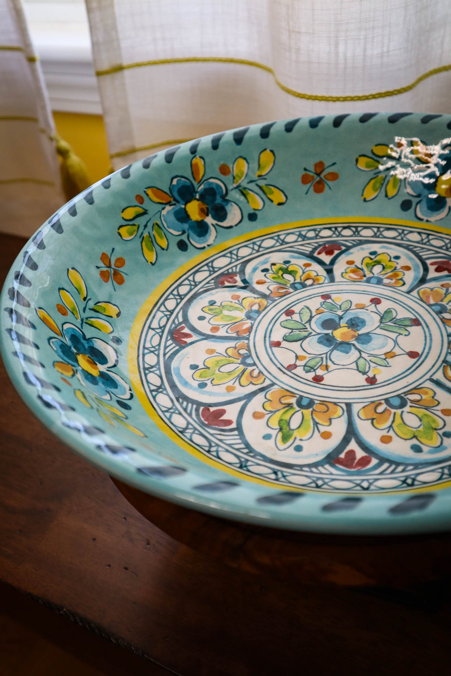 Mediterranean Melamine Serving Bowl