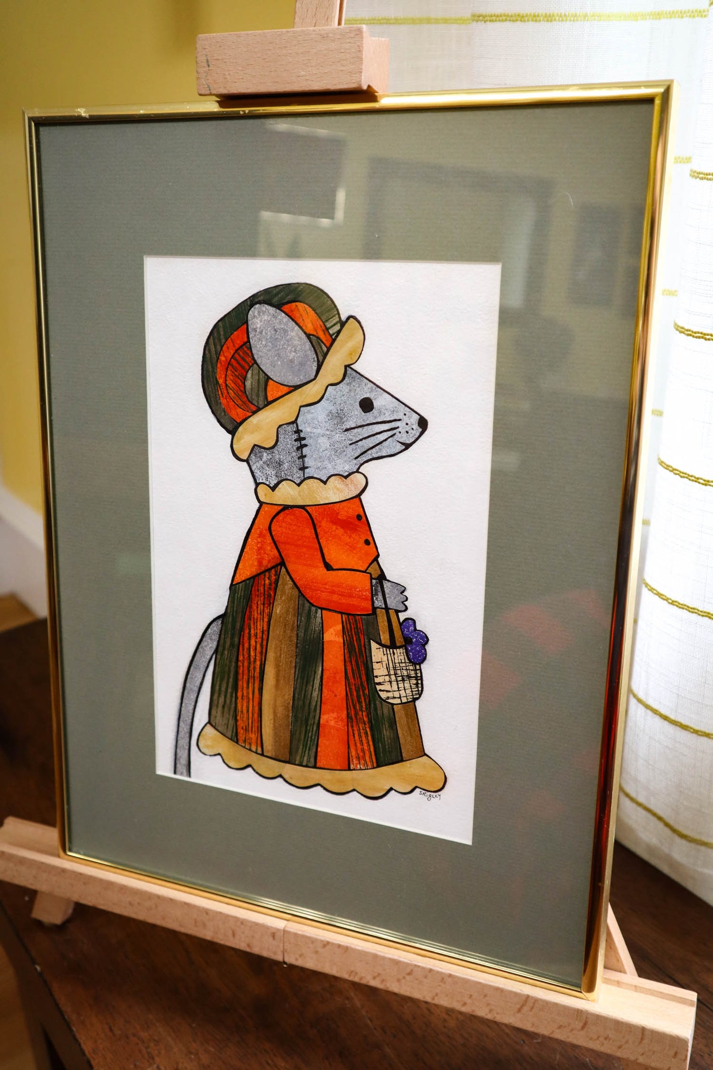 Merry Mouse Framed Illustration