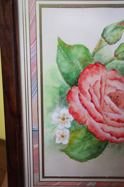 Wild Rose Watercolor Painting