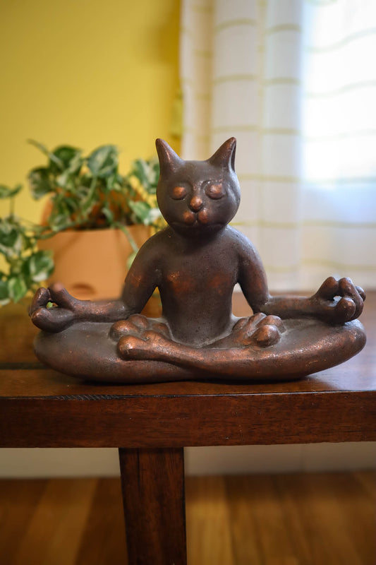 Zen Cat Statue