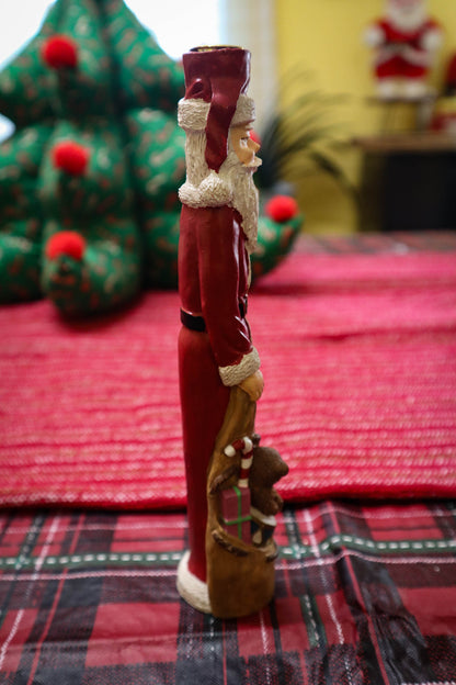 Slim Santa Mini Taper Candle Holder