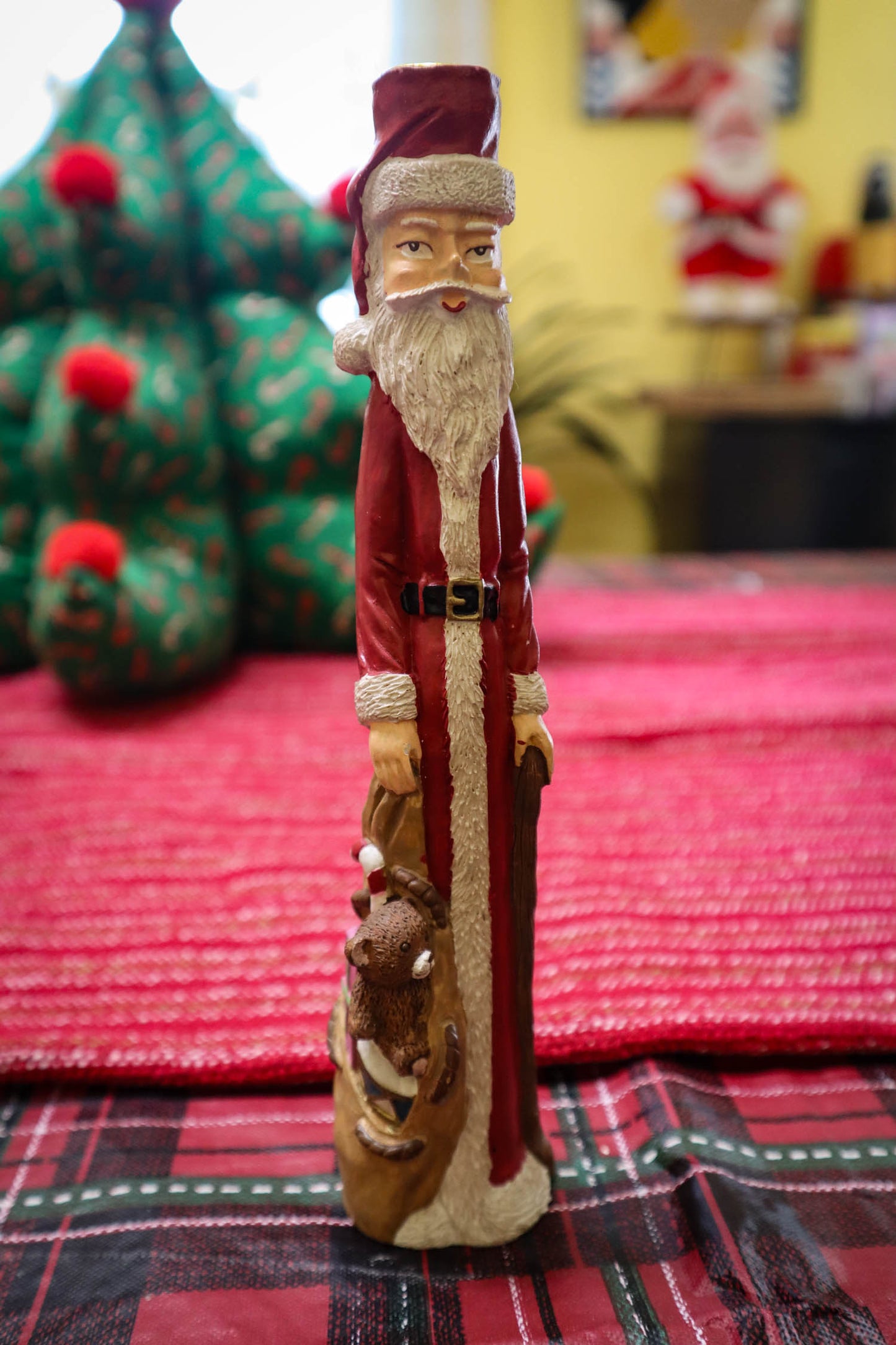 Slim Santa Mini Taper Candle Holder