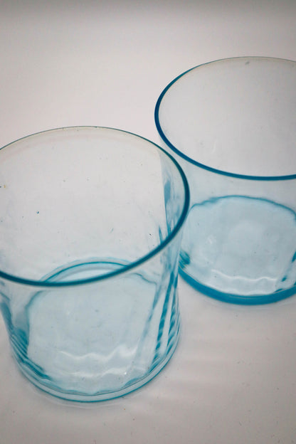 Blue Swirl Rocks Glasses