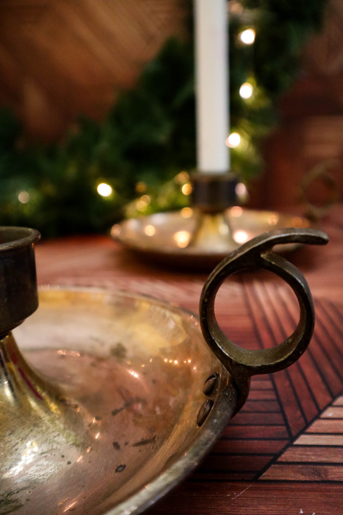 Christmas Past Candlestick Holder