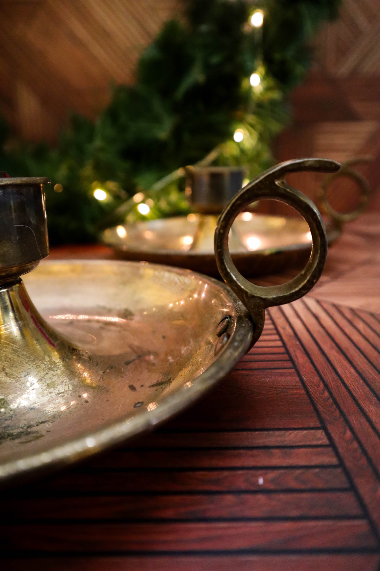 Vintage Brass Chamberstick Candle Holder with Finger Ring & Drip Tray –  just dandies