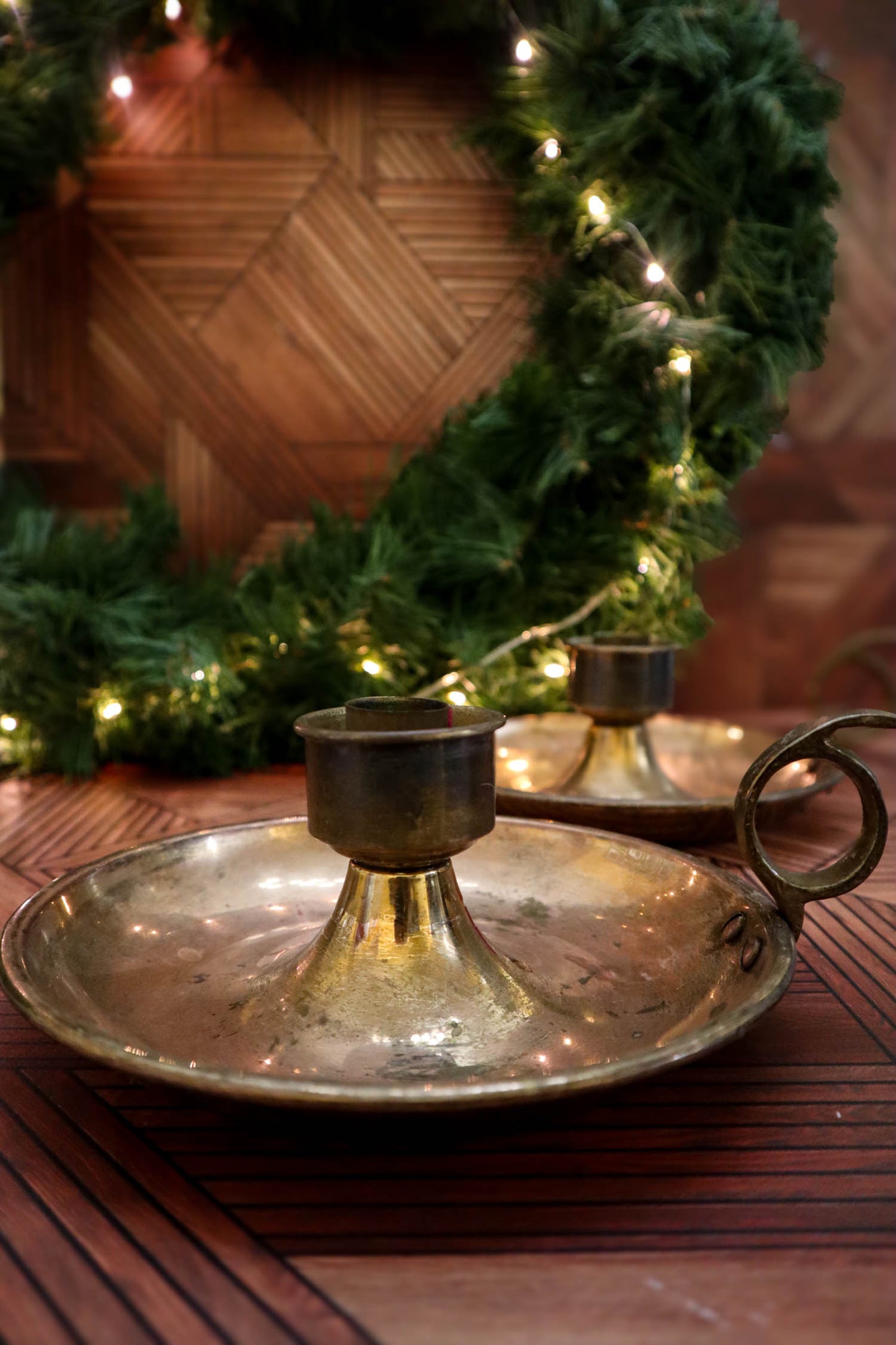 Christmas Past Candlestick Holder