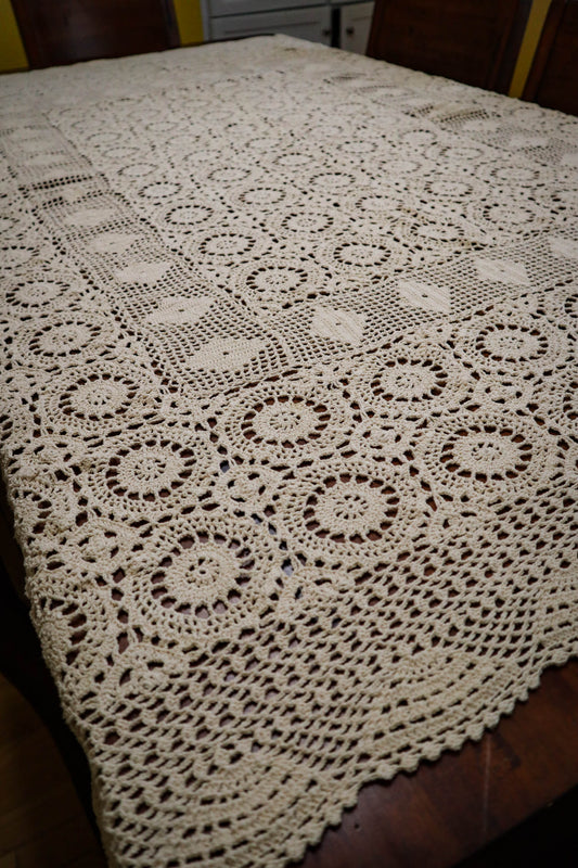 Cottagecore Crochet Tablecloth