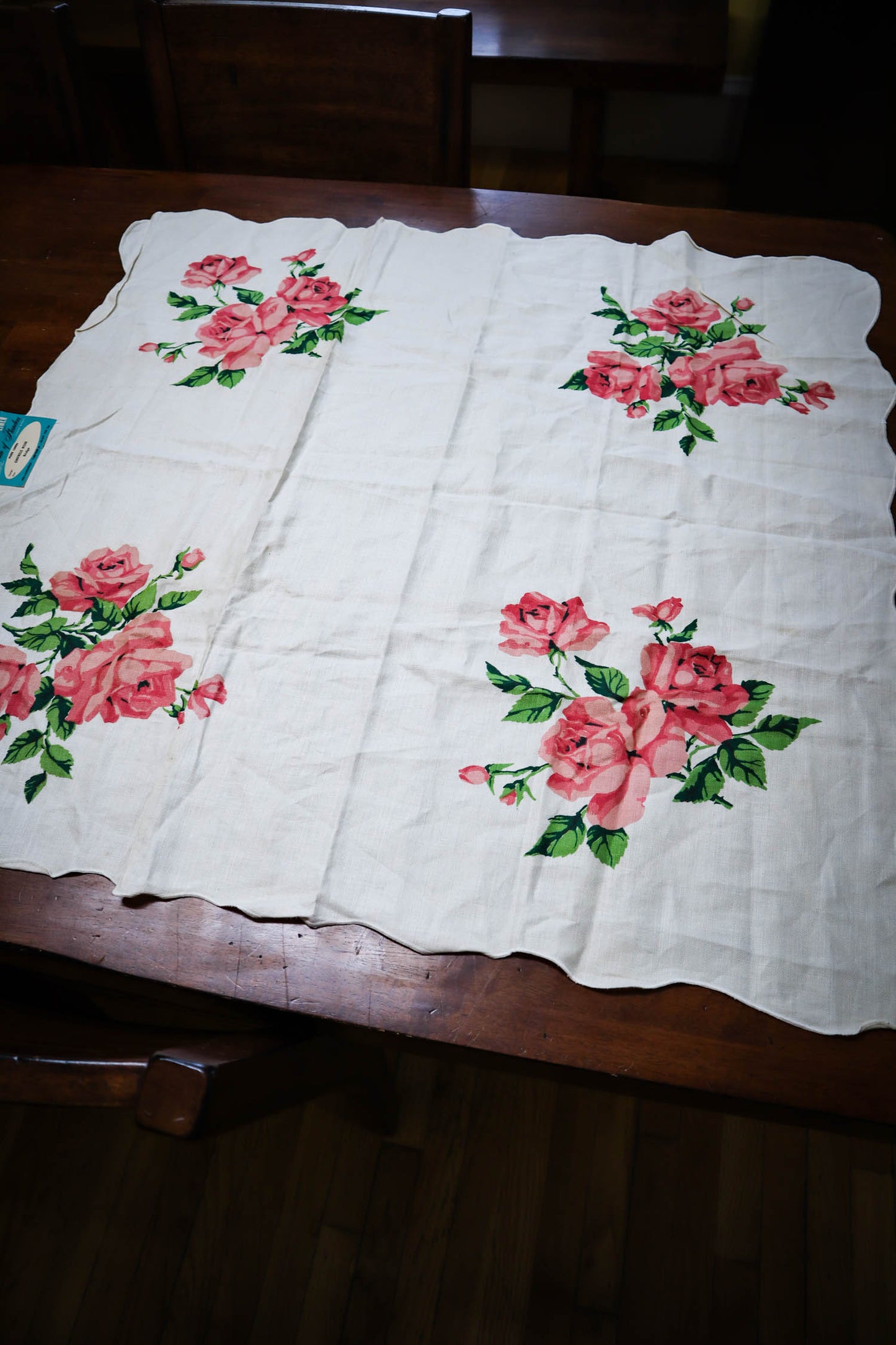 Rosy Linen Tablecloth