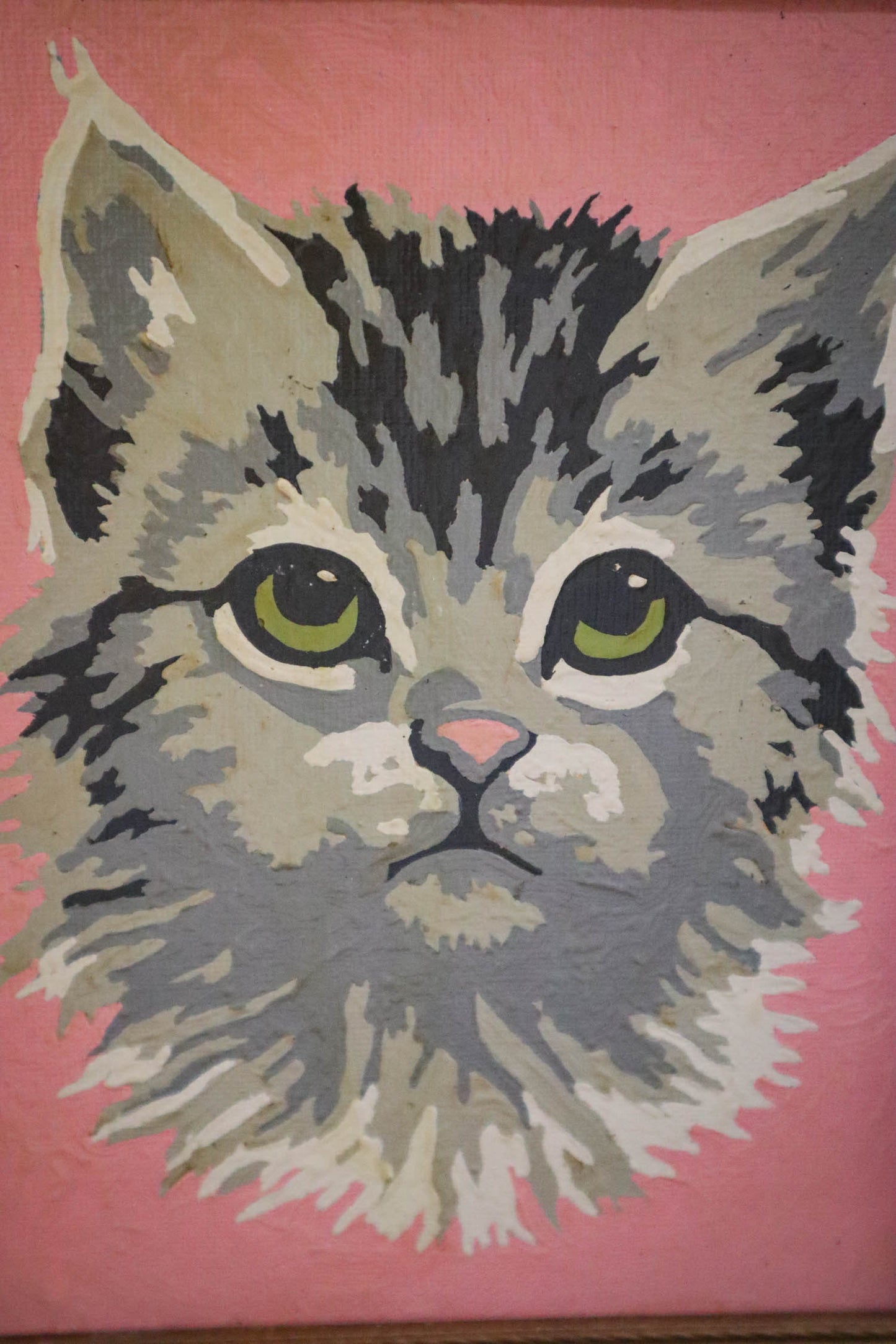 Kitten Kitsch Framed Paint by Number Portrait