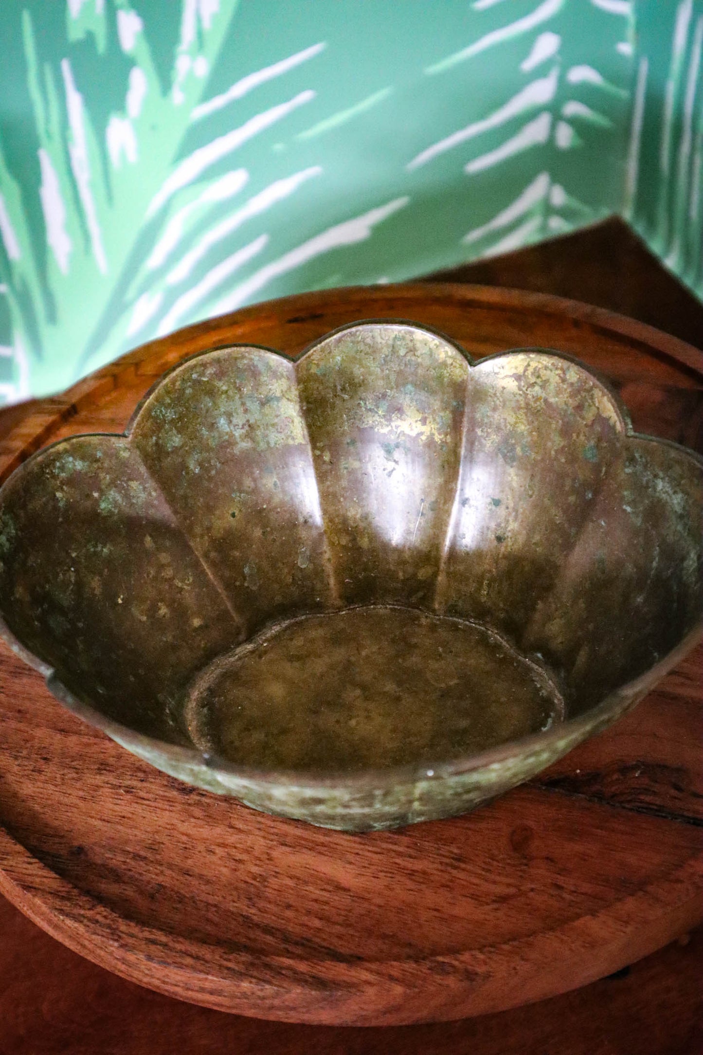 Very Verdigris Brass Bowl