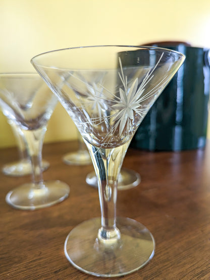 Starburst Martini Glasses