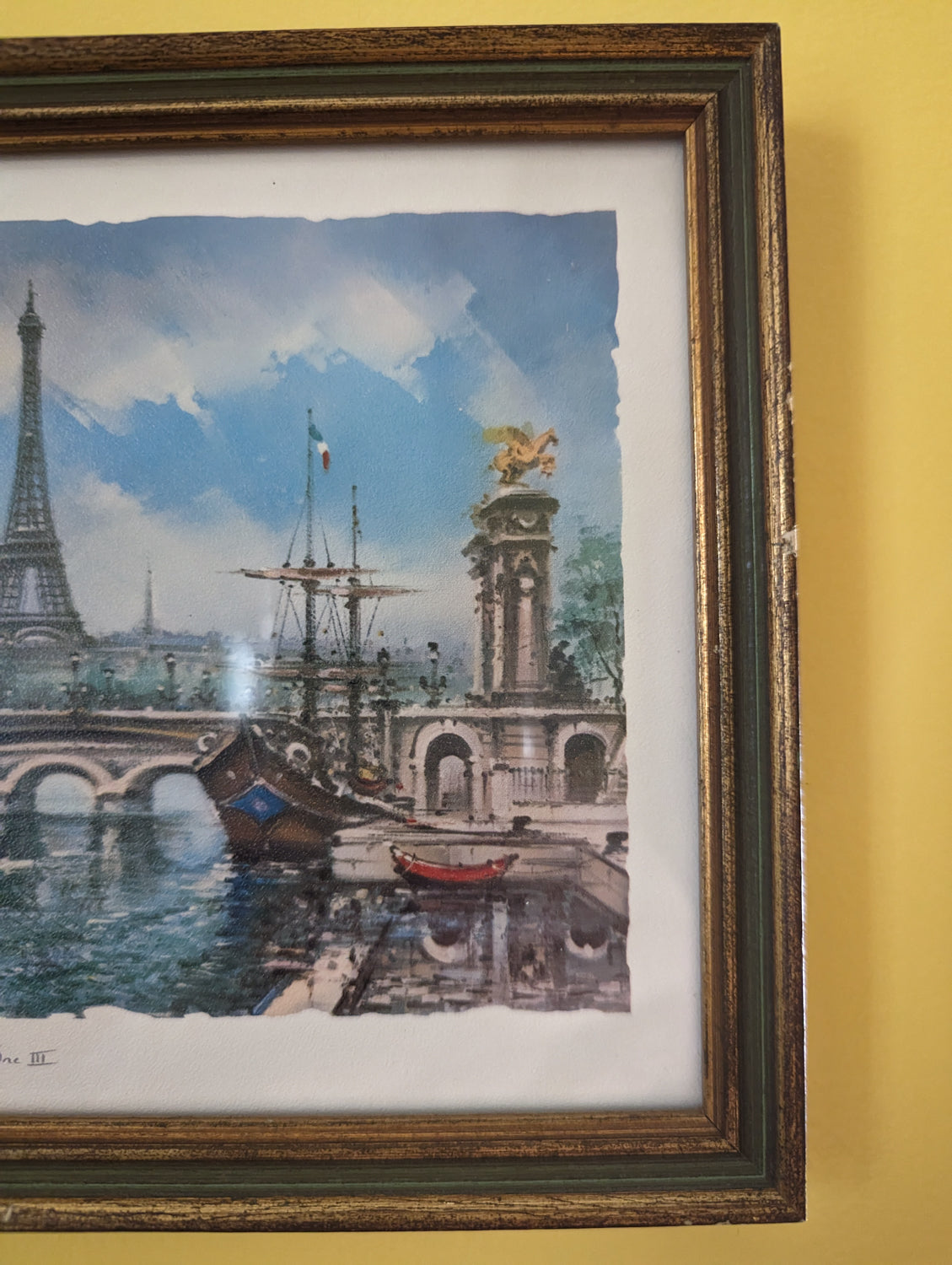 Maurice Legendre Print, Paris - newest La Tour Eiffel Print, Frame & Matted Detailed