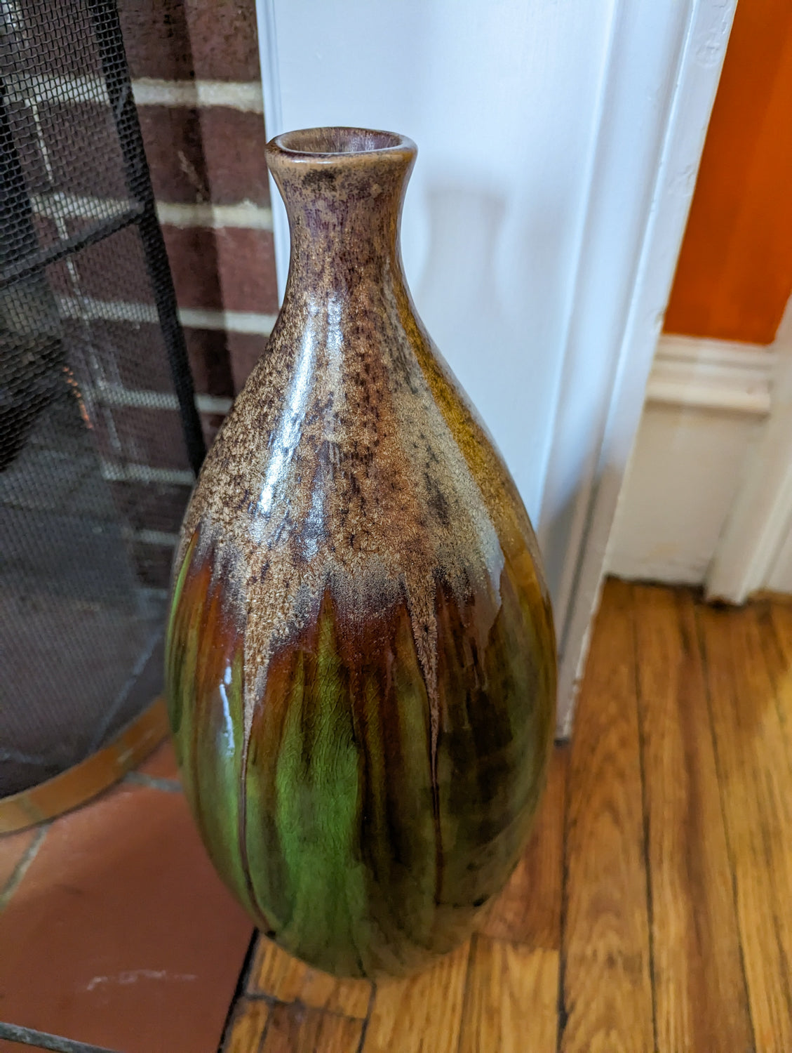 I Carried a Watermelon Drip Glaze Floor Vase