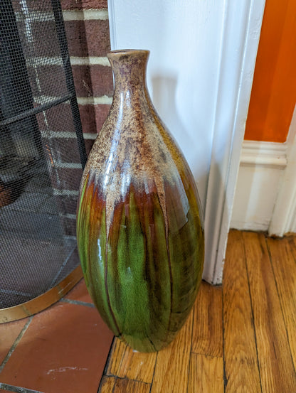 I Carried a Watermelon Drip Glaze Floor Vase