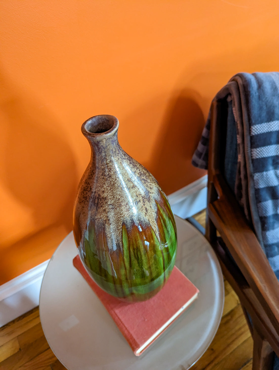 I Carried a Watermelon Drip Glaze Floor Vase