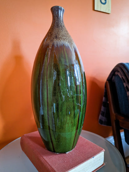 I Carried a Watermelon Drip Glaze Floor Vase