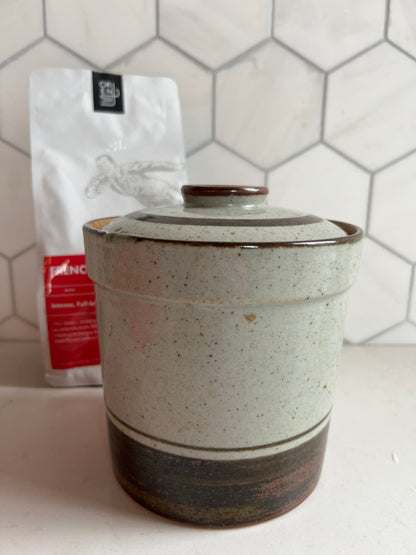 Creamy Grey-Blue Japanese Crock