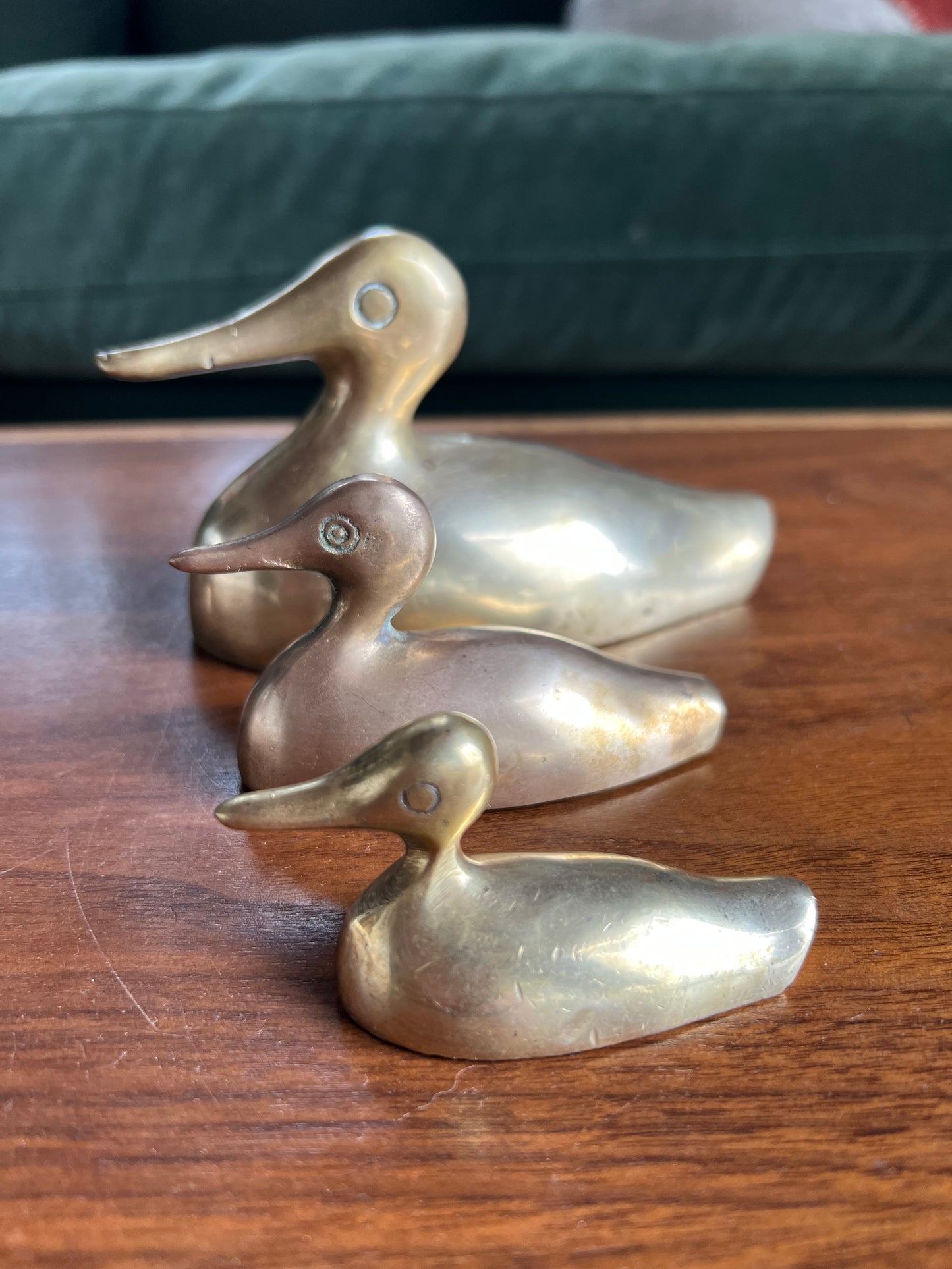 Mama & Baby Brass Ducks