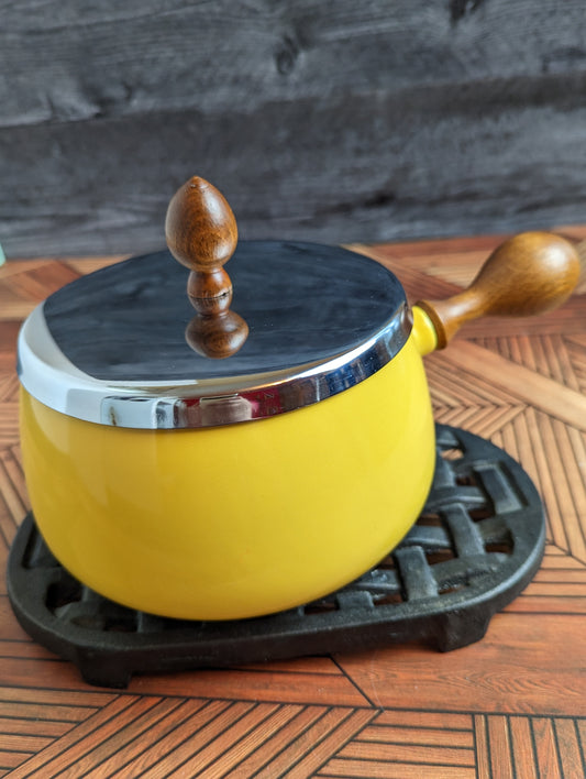 Sunny Saucepan with Teak Handles